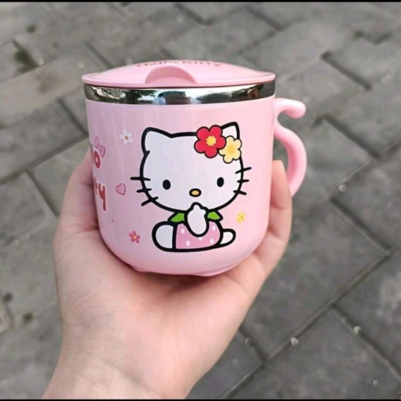 Hello Kitty mug with lid - Picture 1 of 4